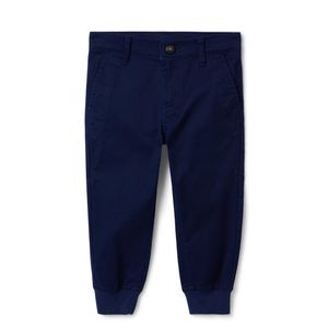 Janie and Jack Button Twill Jogger